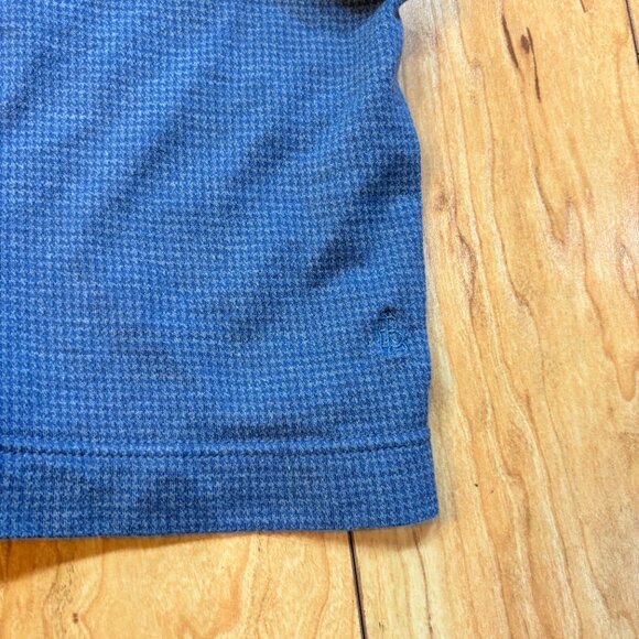 Luciano Barbera Cotton 1/4 Zip Collared Polo Shirt Blue Italy Men's Size Large - Picture 6 of 7